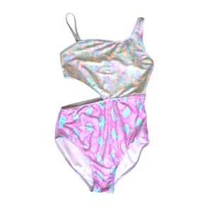 Cat & Jack Pastel Seashell Cut Out Swimsuit